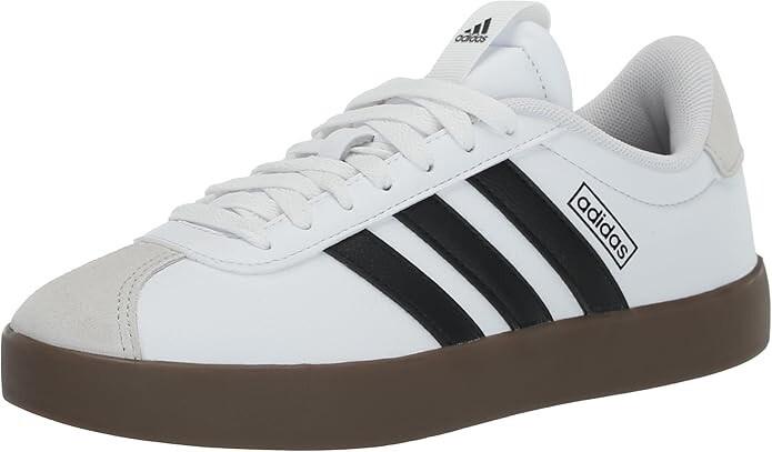 NIB MEN'S ADIDAS ID6285 VL COURT 3.0 SKATEBOARDING WHITE/WHITE SHOES SNEAKERS