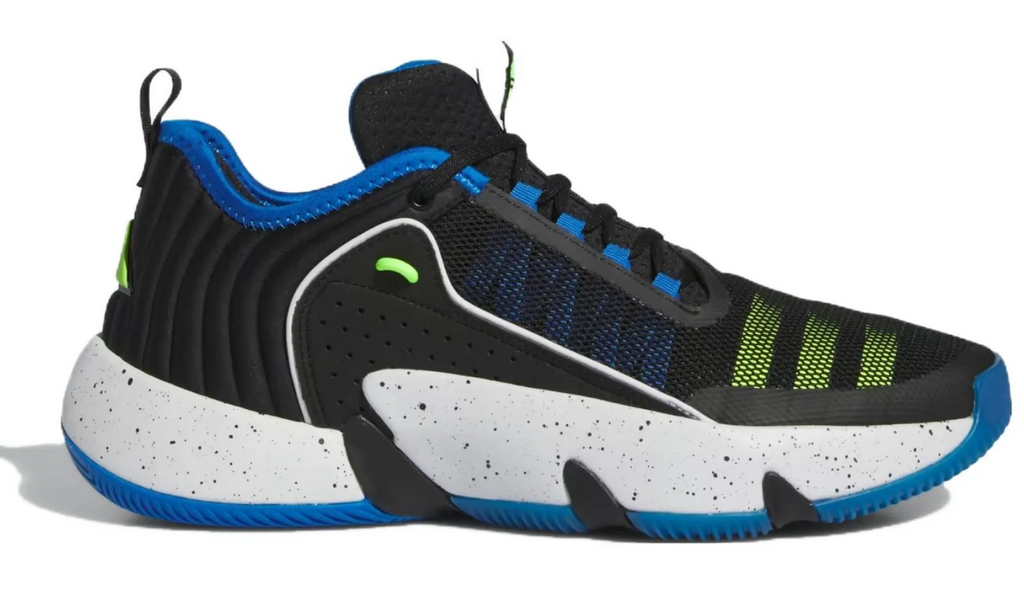 NIB ADULT ADIDAS IE0078 TRAE UNLIMITED BASKETBALL BLACK/BLUE/WHITE SHOE SNEAKERS
