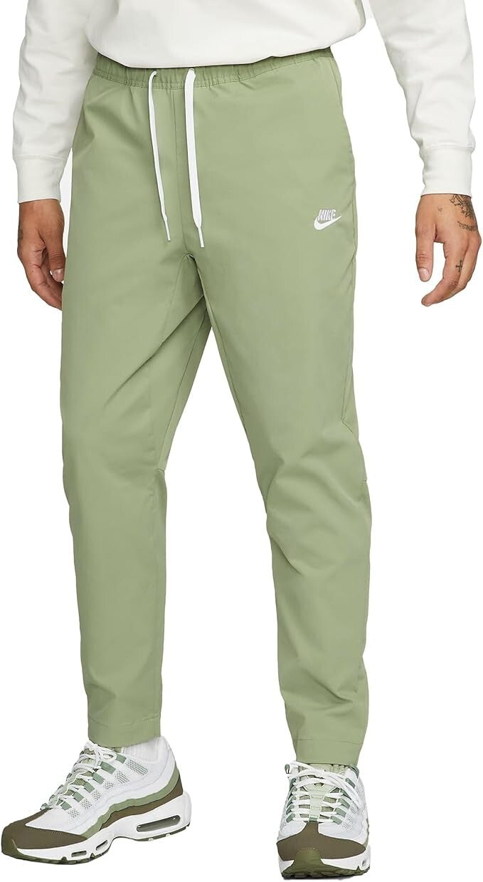 NWT Men's Nike DX0623 386 Sportswear Club Woven Tapered Joggers Oil Green $80