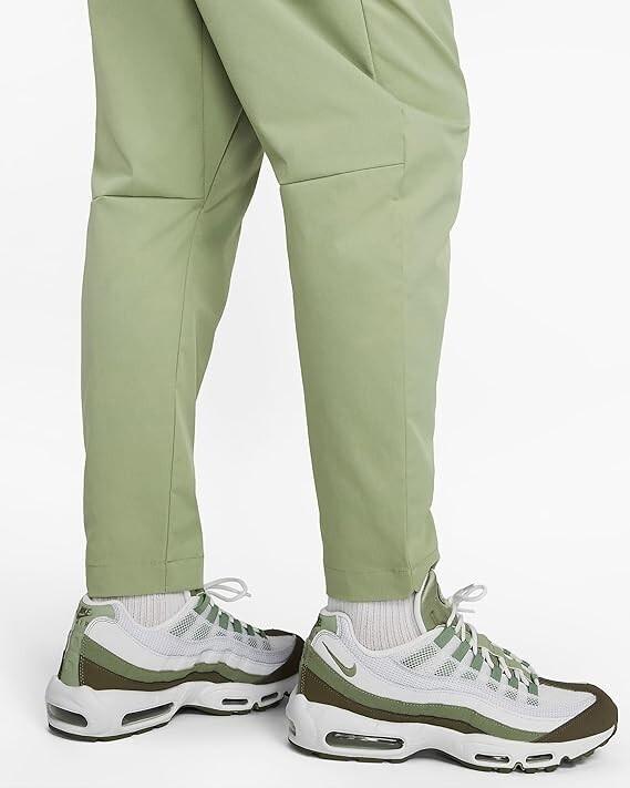 NWT Men's Nike DX0623 386 Sportswear Club Woven Tapered Joggers Oil Green $80