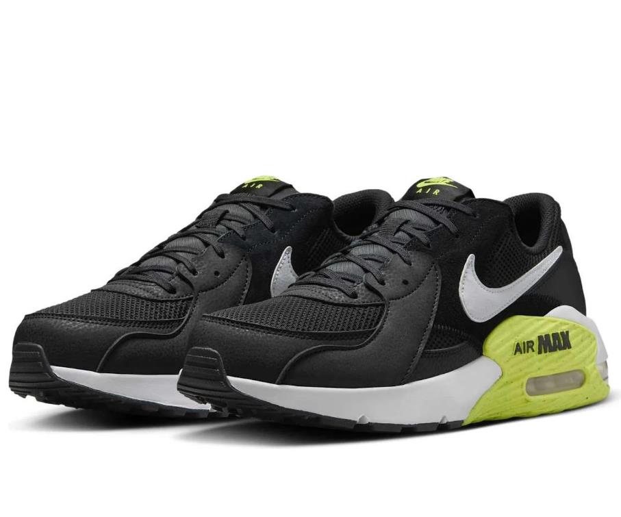 NIB MEN'S NIKE CD4165 020 AIR MAX EXCEE BLACK/WHITE/VOLT SHOES SNEAKERS $110
