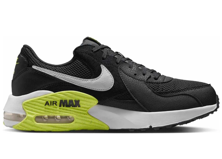 NIB MEN'S NIKE CD4165 020 AIR MAX EXCEE BLACK/WHITE/VOLT SHOES SNEAKERS $110