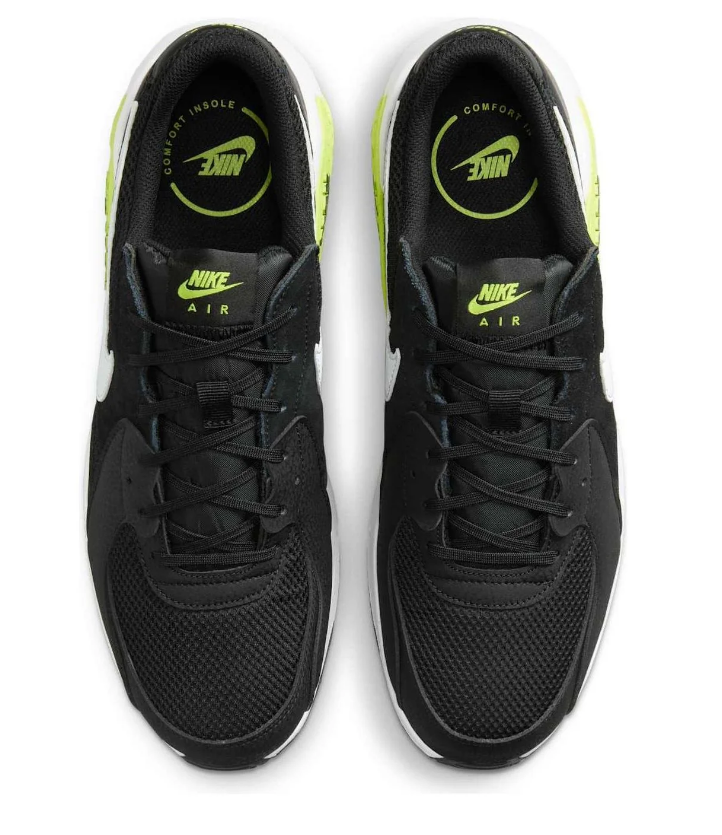NIB MEN'S NIKE CD4165 020 AIR MAX EXCEE BLACK/WHITE/VOLT SHOES SNEAKERS $110