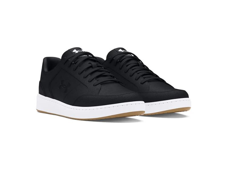 NIB MEN'S UNDER ARMOUR 3028632 001 UA OFFICAIL SUEDE BLACK/WHITE SHOES SNEAKERS