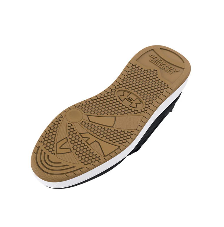 NIB MEN'S UNDER ARMOUR 3028632 001 UA OFFICAIL SUEDE BLACK/WHITE SHOES SNEAKERS