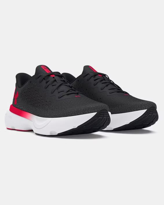 NIB MEN UNDER ARMOUR 3027523 004 UA INFINITE BLACK/GREY/RED SNEAKERS SHOES $120