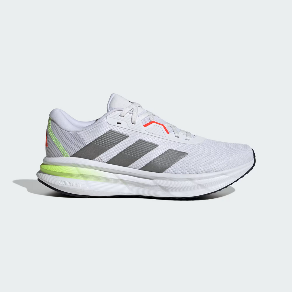 NIB MEN'S ADIDAS ID8759 GALAXY 7 RUNNING CLOUD WHITE/IRON/LEMON SHOES $80