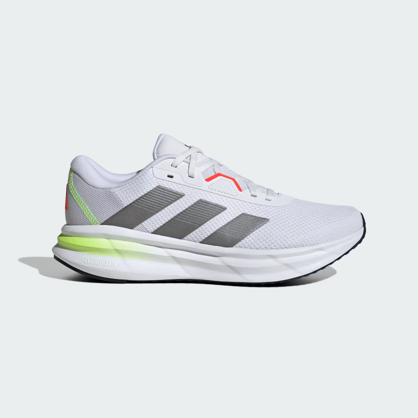 NIB MEN'S ADIDAS ID8759 GALAXY 7 RUNNING CLOUD WHITE/IRON/LEMON SHOES $80