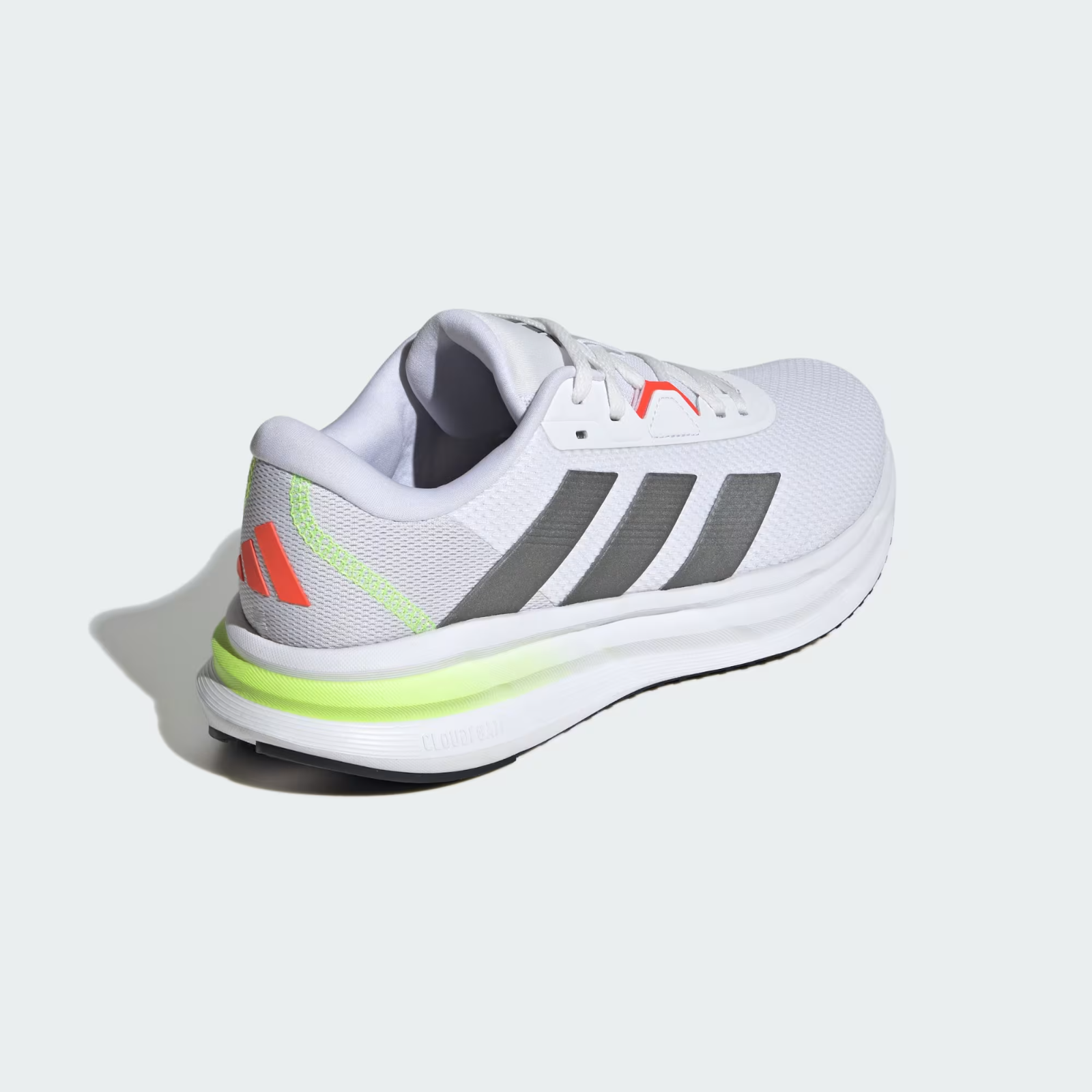 NIB MEN'S ADIDAS ID8759 GALAXY 7 RUNNING CLOUD WHITE/IRON/LEMON SHOES $80