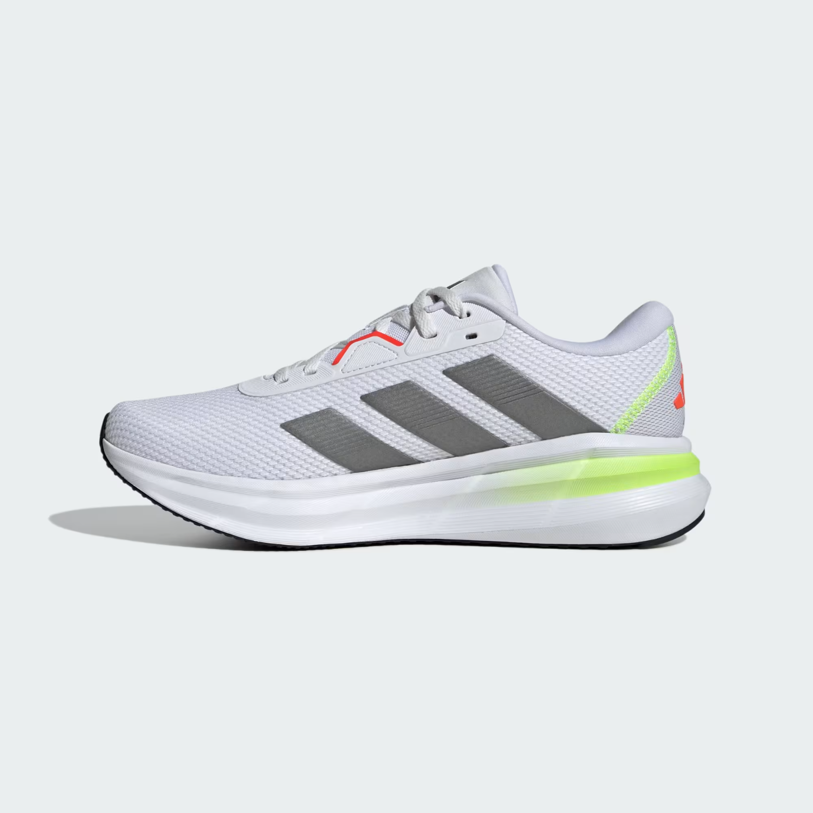 NIB MEN'S ADIDAS ID8759 GALAXY 7 RUNNING CLOUD WHITE/IRON/LEMON SHOES $80