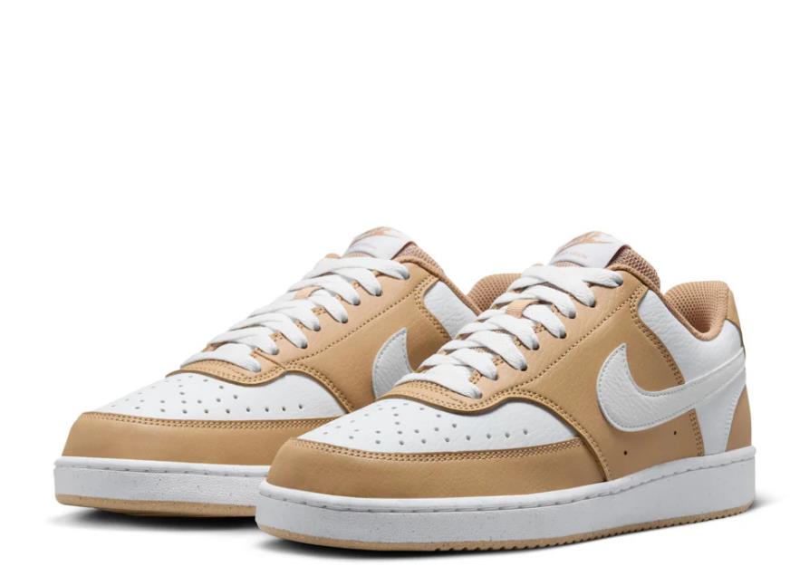 NIB WOMEN'S NIKE DH3158 201 COURT VISION LO NN HEMP/WHITE SHOES SNEAKERS