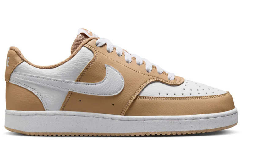 NIB WOMEN'S NIKE DH3158 201 COURT VISION LO NN HEMP/WHITE SHOES SNEAKERS