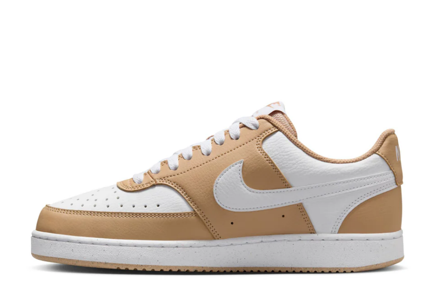 NIB WOMEN'S NIKE DH3158 201 COURT VISION LO NN HEMP/WHITE SHOES SNEAKERS