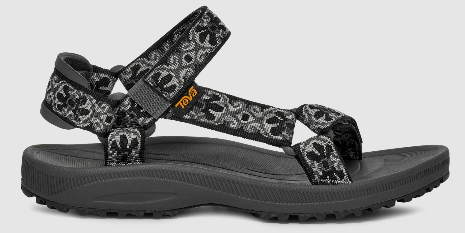 NIB WOMEN'S TEVA 1017424/AKG W WINSTED BLACK/GREY SPORT EVERYDAY SANDALS $80