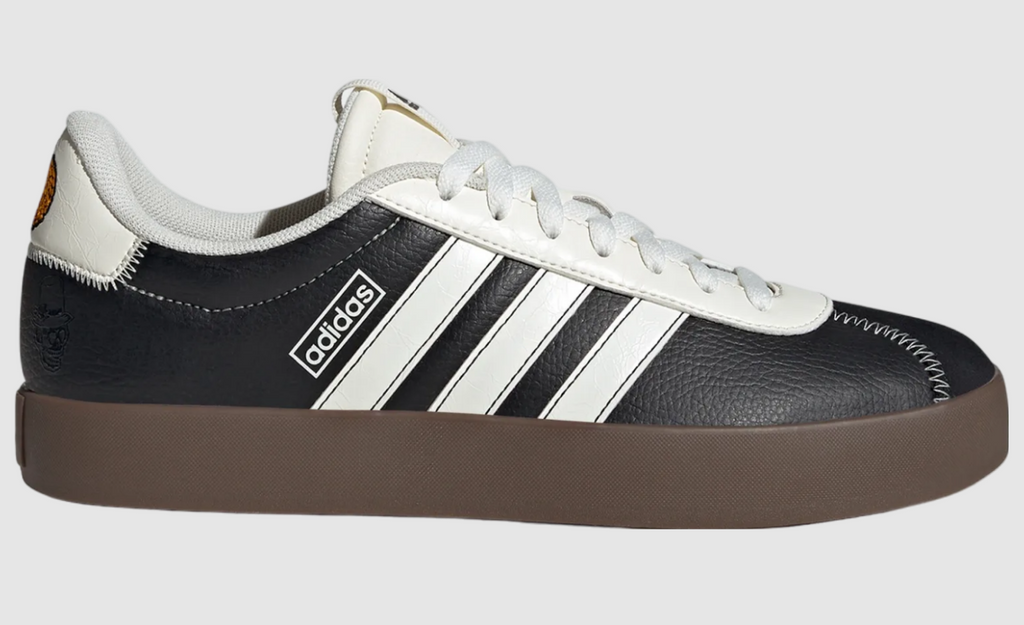 NIB MEN ADIDAS JH8628 VL COURT 3.0 SKATEBOARDING BLACK/WHITE/BROWN SHOE SNEAKERS