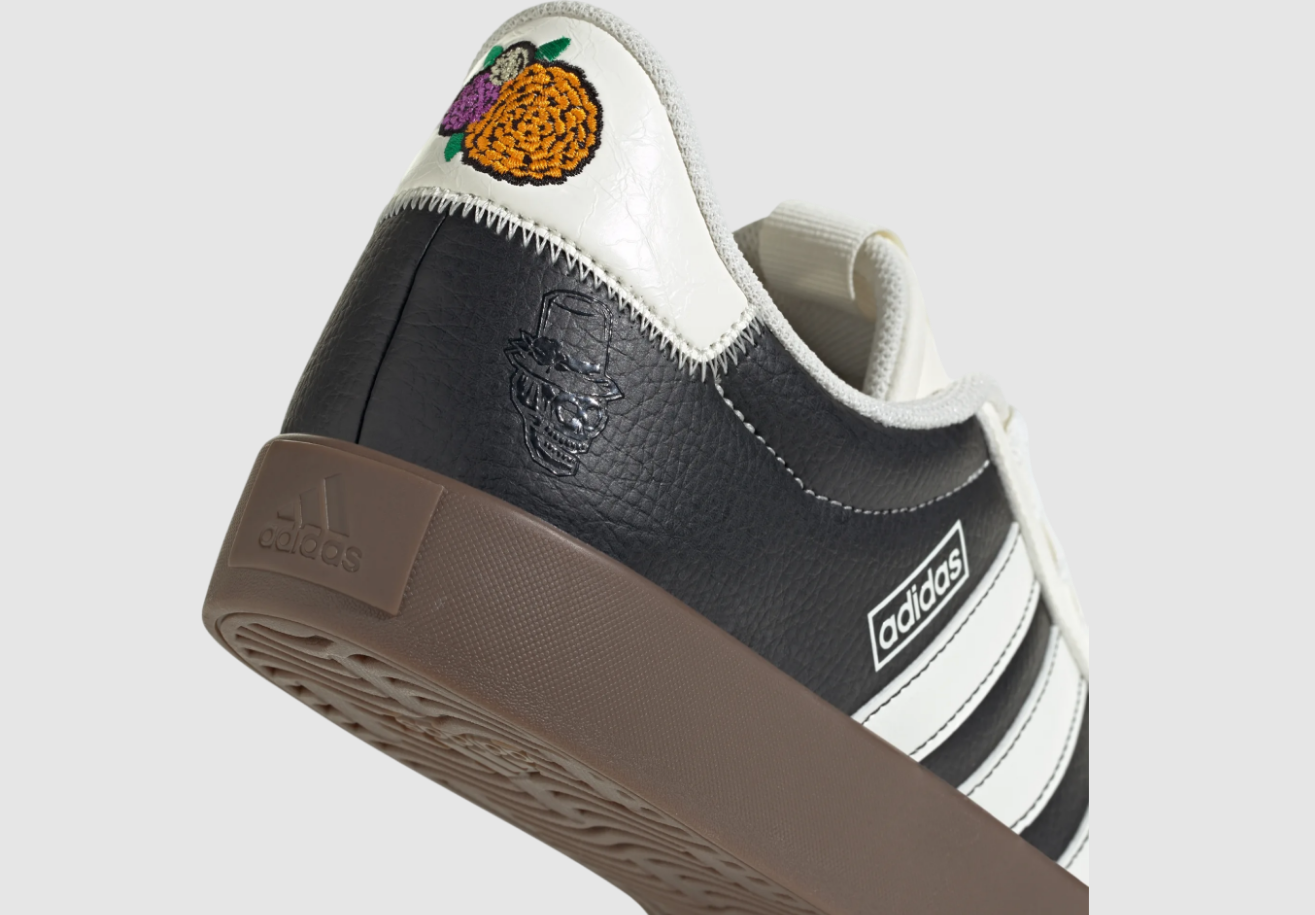 NIB MEN ADIDAS JH8628 VL COURT 3.0 SKATEBOARDING BLACK/WHITE/BROWN SHOE SNEAKERS