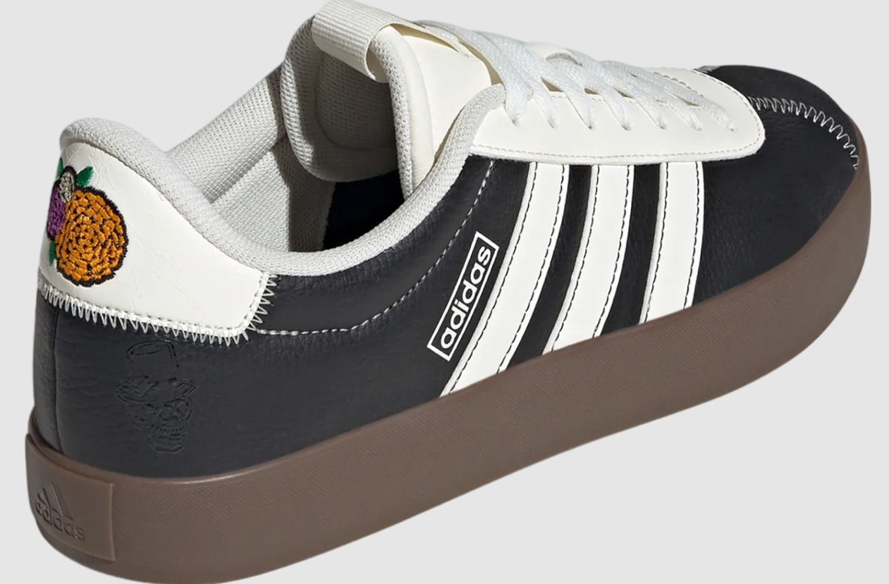 NIB MEN ADIDAS JH8628 VL COURT 3.0 SKATEBOARDING BLACK/WHITE/BROWN SHOE SNEAKERS