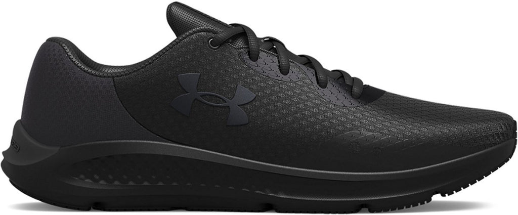 NIB Under Armour 3024878 002 Men Charged Pursuit 3 BLACK/BLACK Shoes
