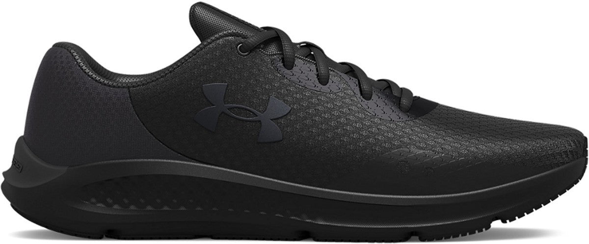 NIB Under Armour 3024878 002 Men Charged Pursuit 3 BLACK/BLACK Shoes