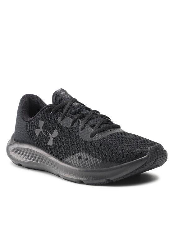 NIB Under Armour 3024878 002 Men Charged Pursuit 3 BLACK/BLACK Shoes