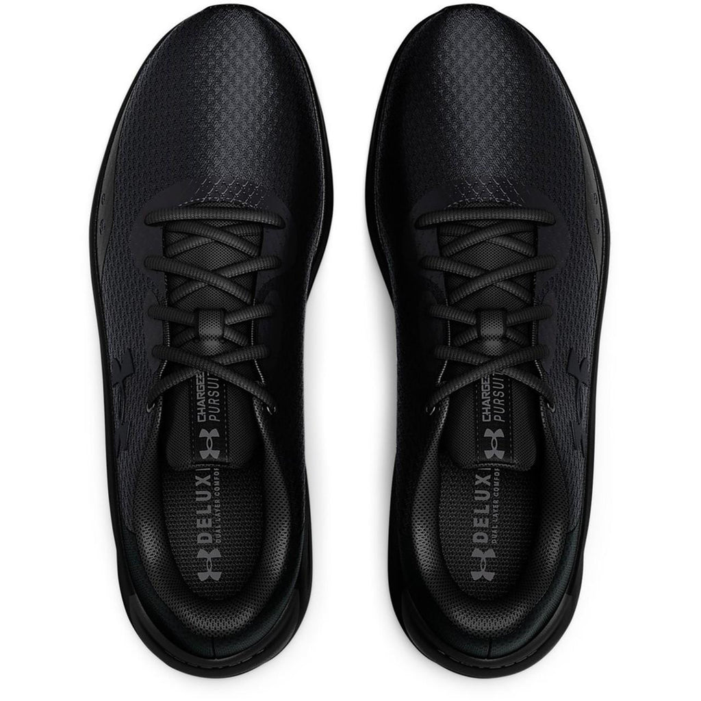 NIB Under Armour 3024878 002 Men Charged Pursuit 3 BLACK/BLACK Shoes