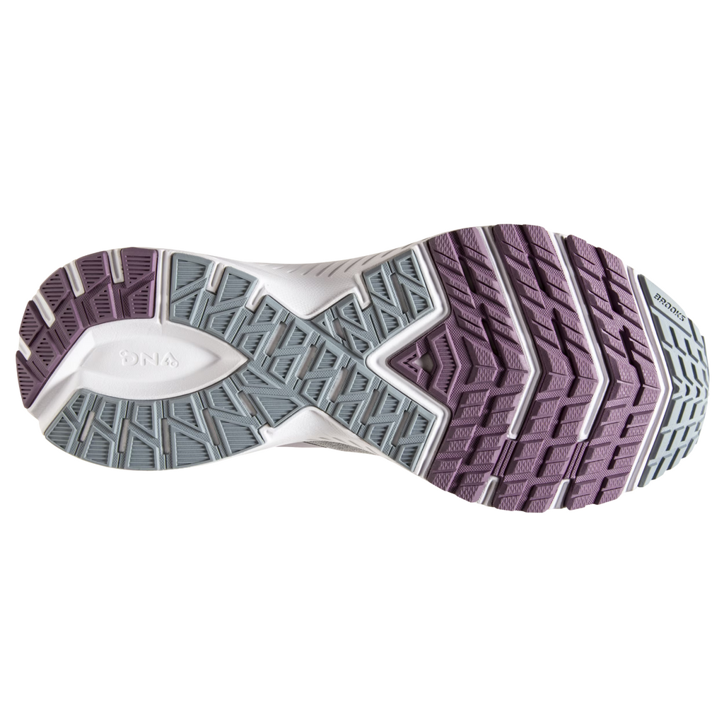 NIB WOMEN'S BROOKS 120322 016 LAUNCH 7 SPEED GREY/PURPLE SHOE SNEAKERS $110