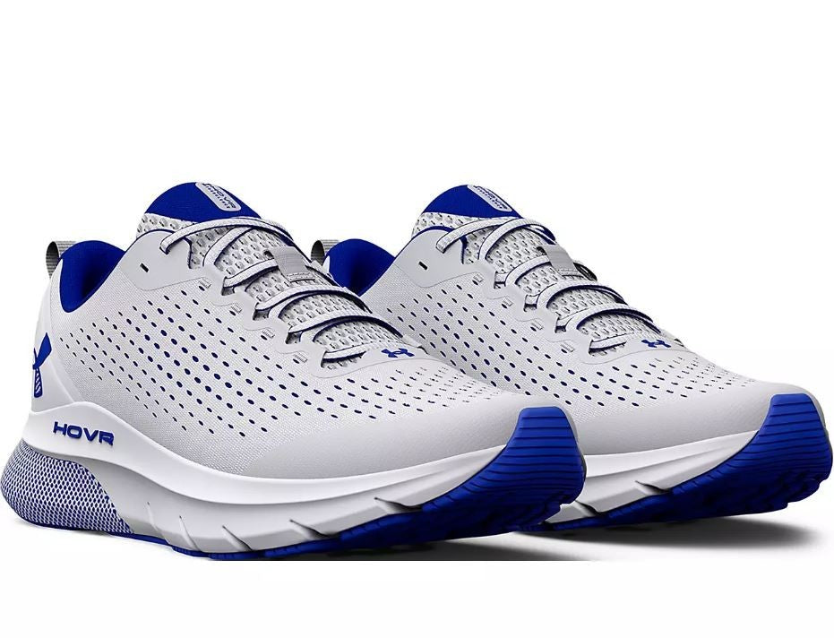 NIB MENS UNDER ARMOUR 3025419 100 UA HOVR TUBLENCE WHITE /BLUE SNEAKERS SHOES