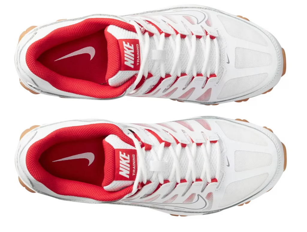 NIKE 621716 REAX 8 TR MESH TRAINING RUNNING WHITE/RED SHOE SNEAKERS NIB MEN'S