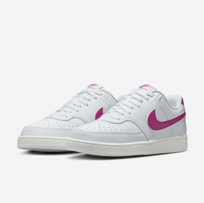 NIKE DH3158 201 COURT VISION LO NN WHITE/FUCHSIA SHOE SNEAKERS NIB WOMEN'S