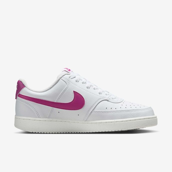 NIKE DH3158 201 COURT VISION LO NN WHITE/FUCHSIA SHOE SNEAKERS NIB WOMEN'S