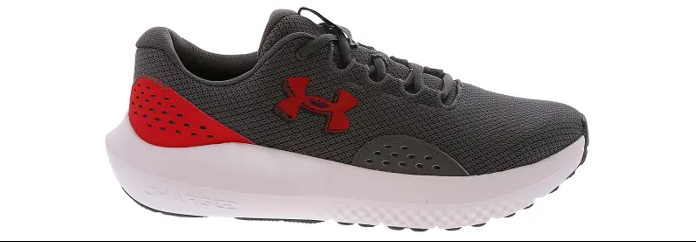 Under Armour 3027000 107 UA Charged Surge 4 Grey/Red Shoes Sneakers NIB Men
