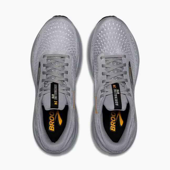 BROOKS 110437 ADRENALINE GTS 24 RUN/WALK ALLOY/GOLD SHOE SNEAKERS $160 NIB MEN