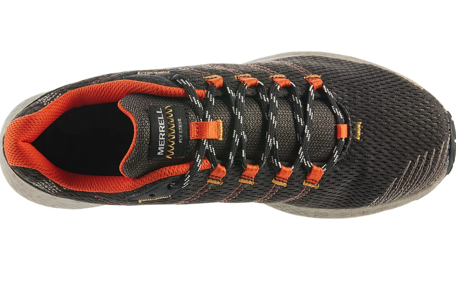 MERRELL J067377 FLY STRIKE BLACK/TANGRINE HIKING SHOE SNEAKERS $110 NIB MEN'S