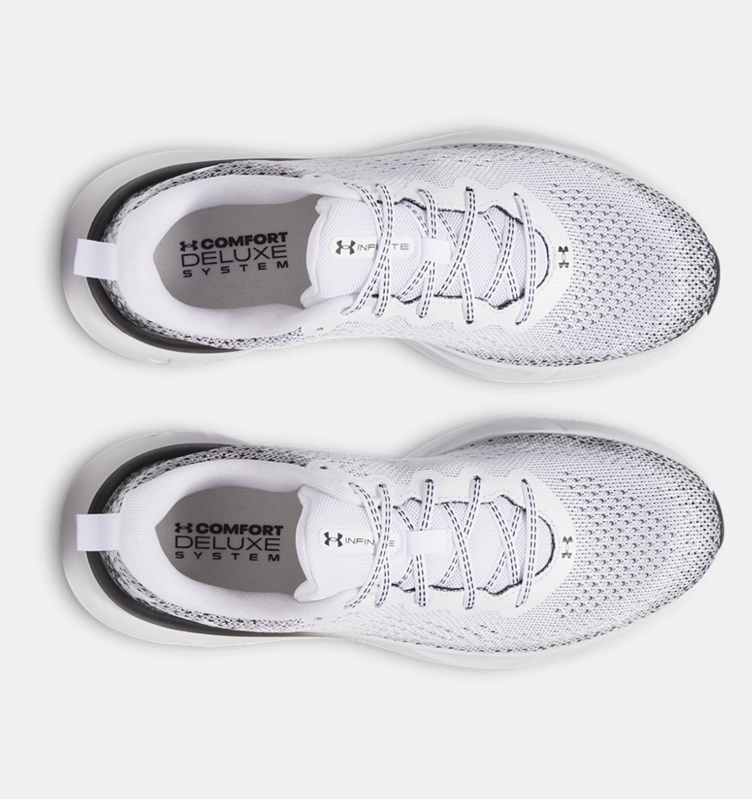 UNDER ARMOUR 3027523 109 UA INFINITE WHITE/GREY/BLACK SNEAKERS SHOES NIB MEN'S