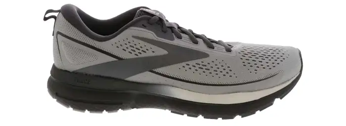 BROOKS 110412 TRACE 3 RUN/WALK GREY/BLACK/EBONY SHOE SNEAKERS NIB MEN