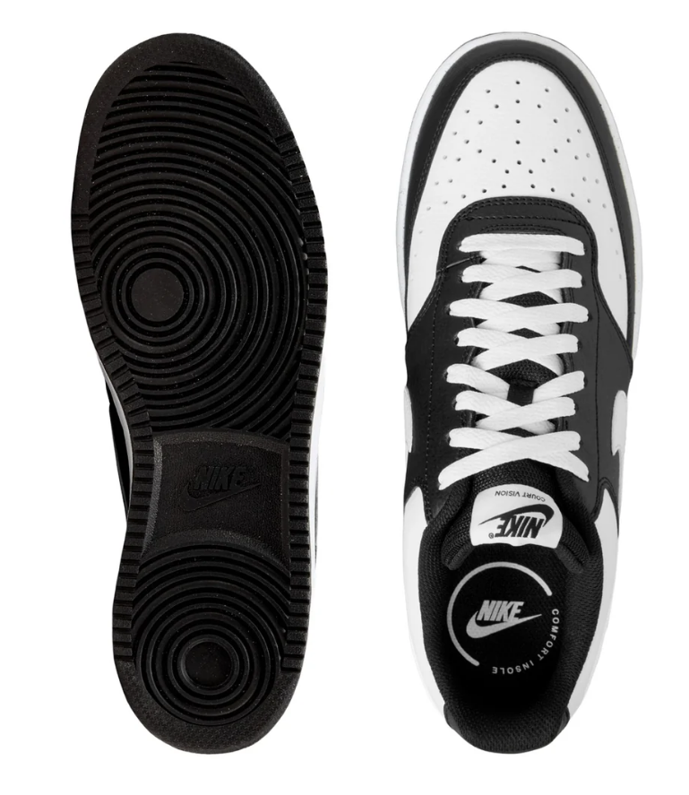 NIKE HM9862 001 COURT VISION LOW BLACK/WHITE TENNIS SHOES SNEAKERS NIB UNISEX