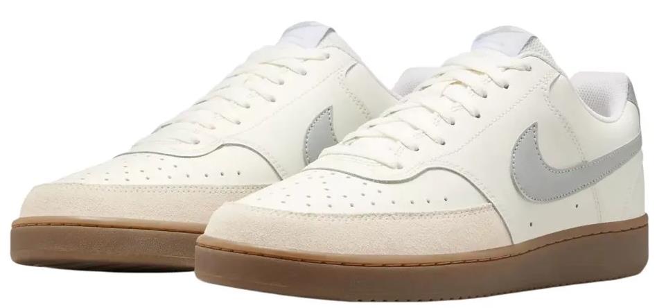 NIKE HV2530 100 COURT VISION LOW SAIL/SMOKE GREY TENNIS SHOESSNEAKERS NIB UNISEX